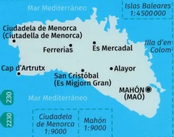 Kompass Spanje & Portugal|Wandelkaart 243 Menorca