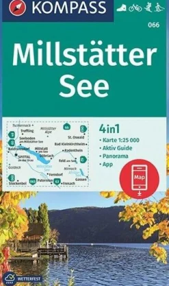Kompass Oostenrijk|Wandelkaart 066 Millstatter See
