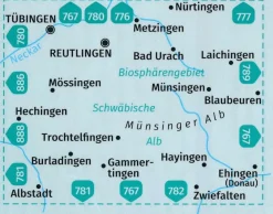 Kompass Duitsland|Wandelkaart 779 Mittlere Alb, Munsinger Alb
