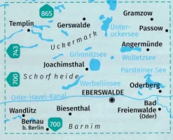 Kompass Duitsland|Wandelkaart 744 Schorfheide - Uckermark