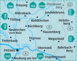 Kompass Duitsland|Wandelkaart 197 Südlicher Bayerischer Wald