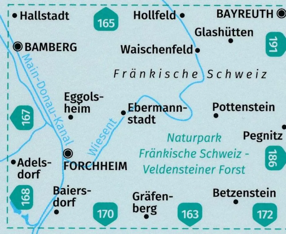 Kompass Duitsland|Wandelkaart 171 Südliche Fränkische Schweiz