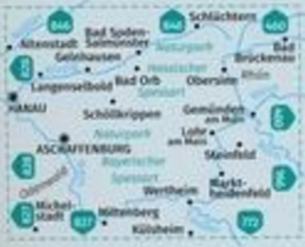 Kompass Duitsland|Wandelkaart 832 Spessart