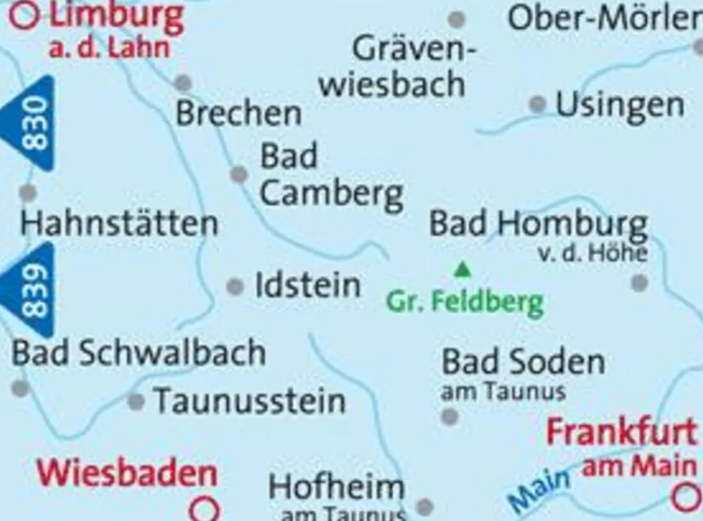 Kompass Duitsland|Wandelkaart 840 Östlicher Taunus