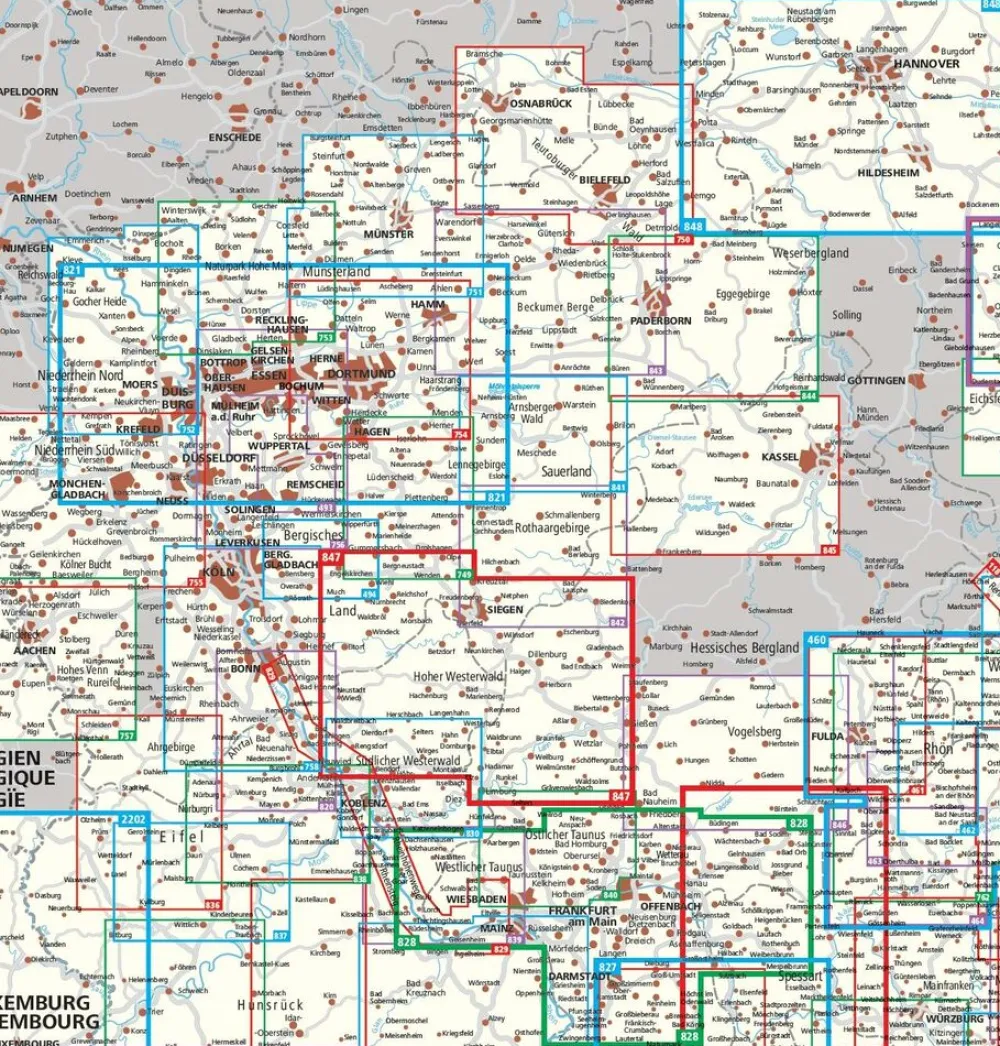 Kompass Duitsland|Wandelkaart 840 Östlicher Taunus