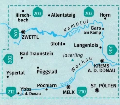 Kompass Oostenrijk|Wandelkaart 207 Wachau - Kamptal