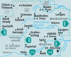 Kompass Oostenrijk|Wandelkaart 203 Waldviertal, Kamptal