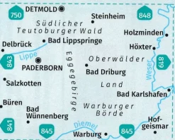 Kompass Duitsland|Wandelkaart 844 Sudlicher Teutoburger Wald