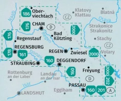 Kompass Duitsland|Wandelkaart wk198 Bayerische wald