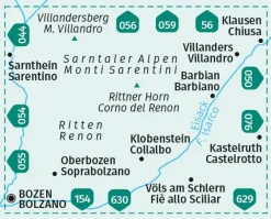 Kompass Italië & Malta|Wandelkaart wk068 Ritten/Renon