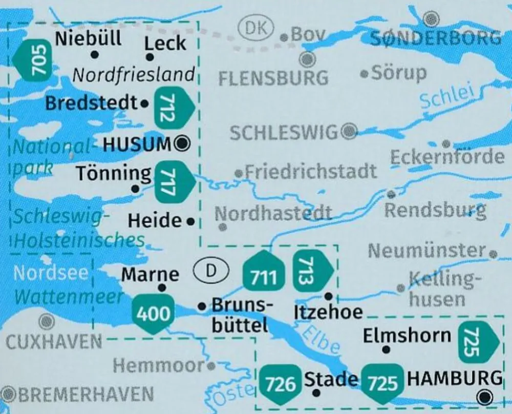 Kompass Duitsland|WK723 Nordseeküste von Hamburg