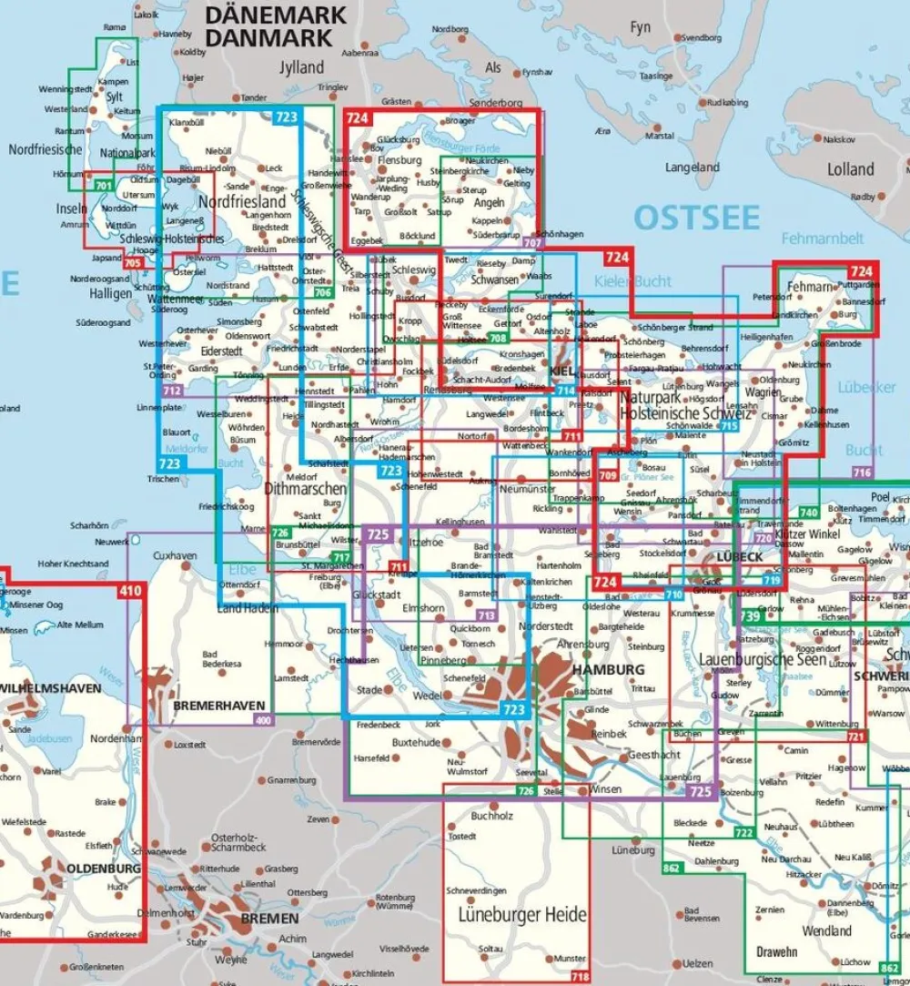 Kompass Duitsland|WK723 Nordseeküste von Hamburg