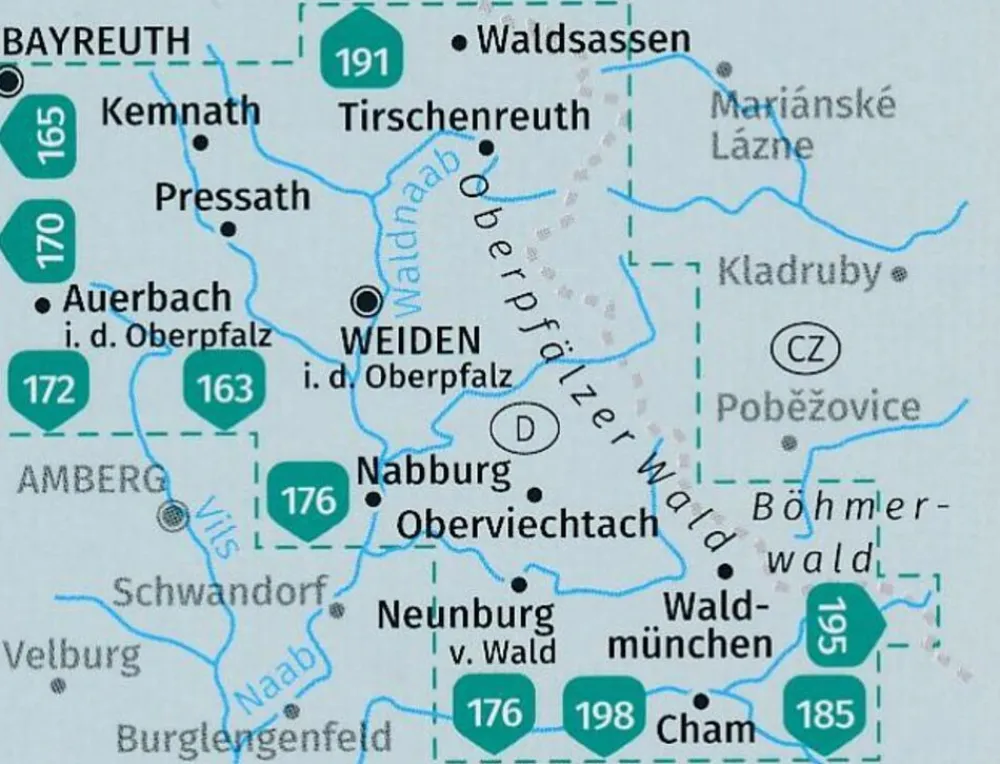 Kompass Duitsland|WK186 Oberpfälzer Wald