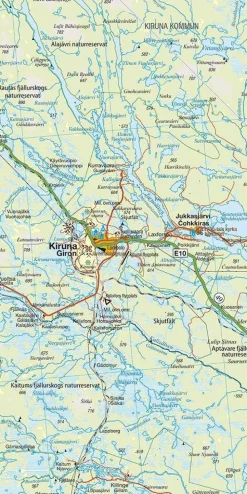 Kummerly en Frey Scandinavië & Ijsland|Wegenkaart Zweden Noord 6