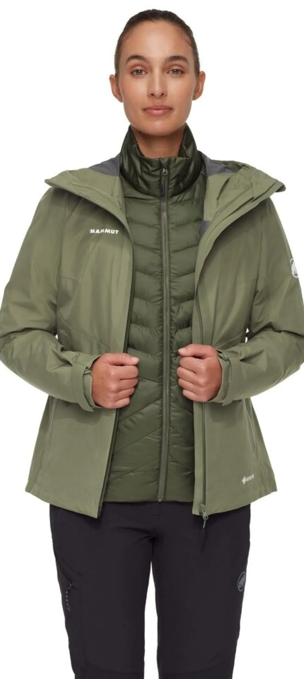 DAMES Mammut Jassen Dames|Convey 3 in 1 HS hooded jacket woman