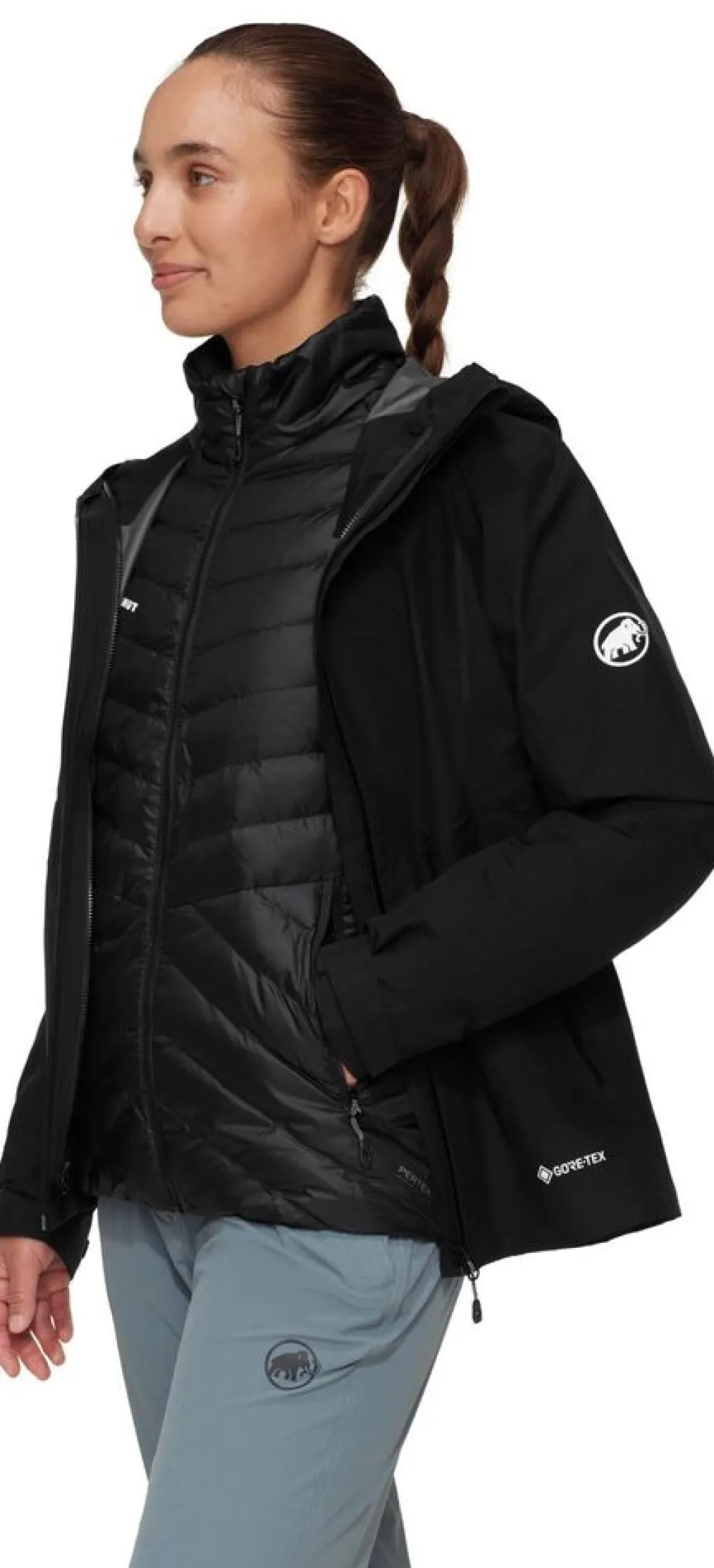 DAMES Mammut Jassen Dames|Convey 3 in 1 HS hooded jacket woman