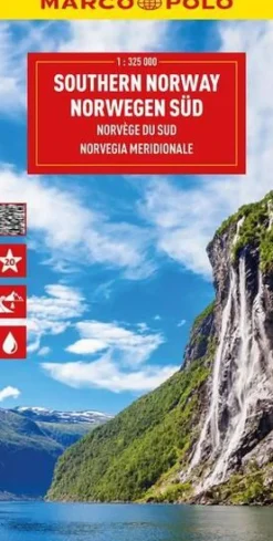 Marco Polo Scandinavië & Ijsland|Noorwegen Zuid wegenkaart