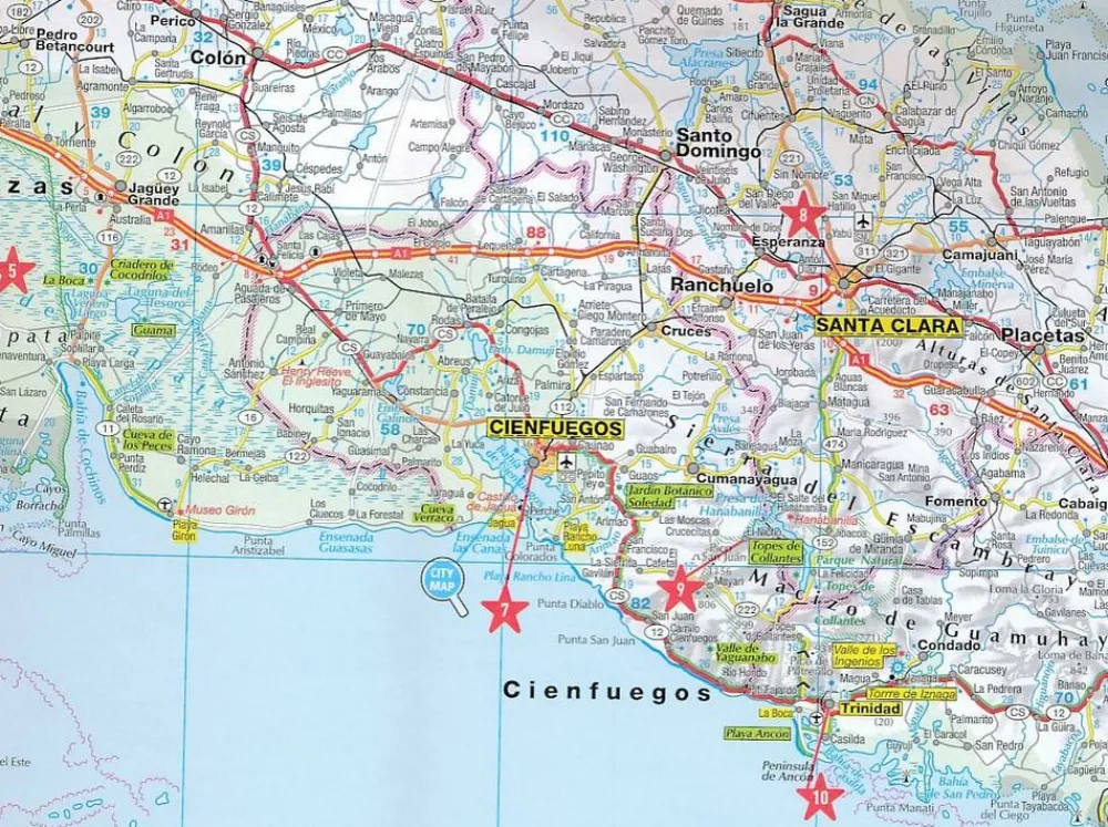Marco Polo Caribisch Gebied|Wegenkaart Cuba