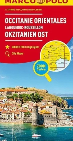 Marco Polo Frankrijk|Wegenkaart Occitanië Oost