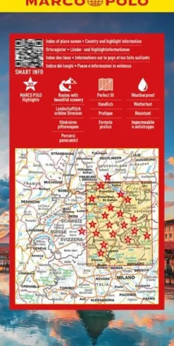 Marco Polo Zwitserland|Wegenkaart Zwitserland Oost Centraal
