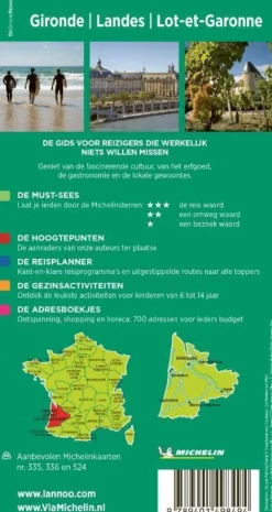 Michelin Frankrijk|Reisgids Gironde Landes Lot et Garonne
