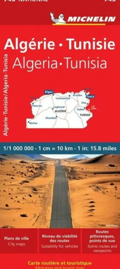 Michelin Afrika|Wegenkaart 743 Algerije, Tunesië