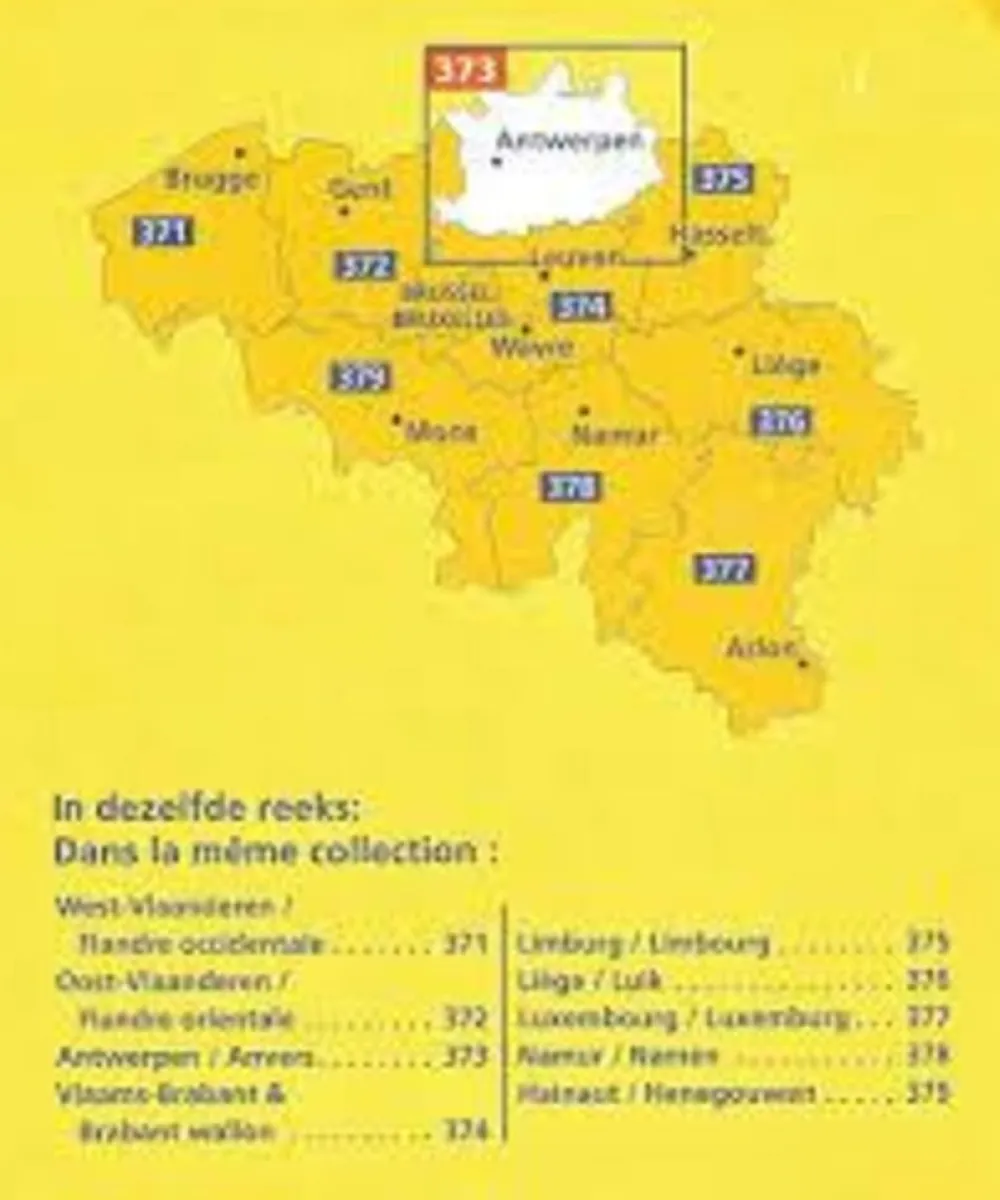 Michelin Benelux|Wegenkaart 373 Antwerpen