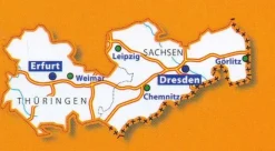 Michelin Duitsland|Wegenkaart 544 Duitsland Midden-Oost
