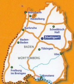 Michelin Duitsland|Wegenkaart 545 Duitsland Zuidwest