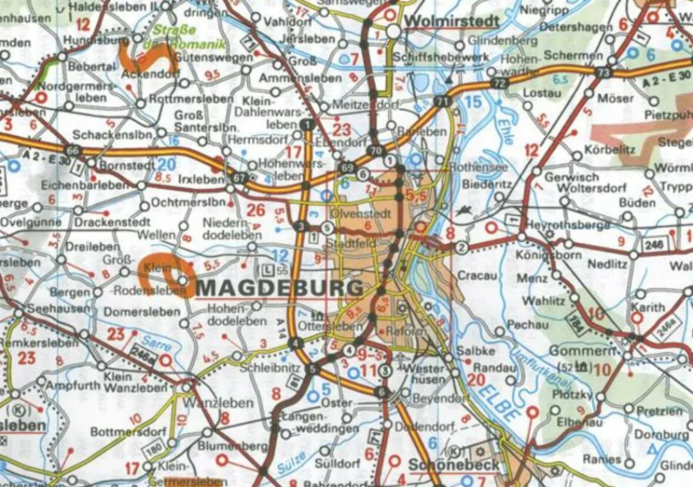 Michelin Duitsland|Wegenkaart 542 Duitsland Noordoost