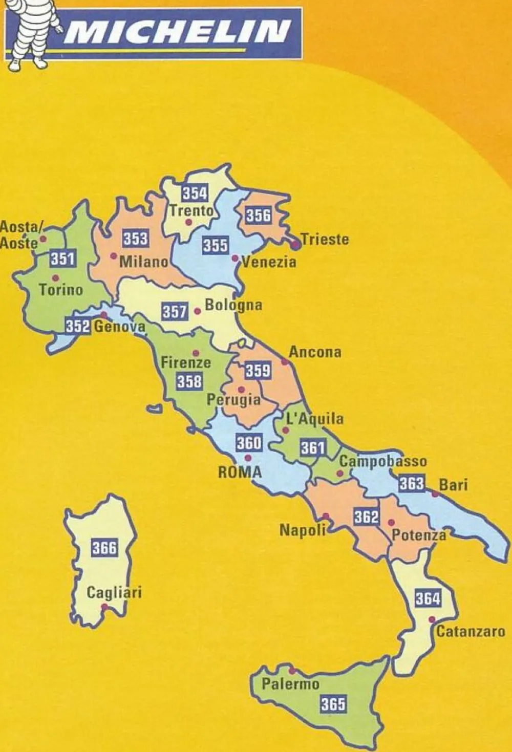 Michelin Italië & Malta|Wegenkaart 357 Emilia-Romagna