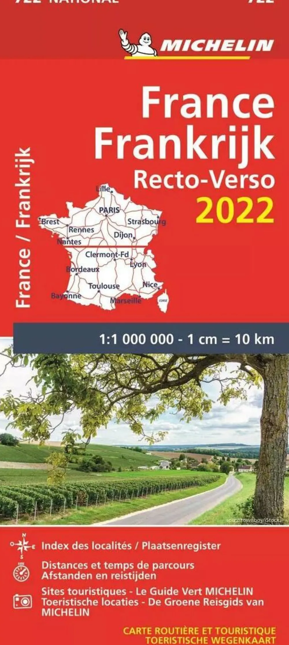 Michelin Frankrijk|Wegenkaart 722 Frankrijk 2022