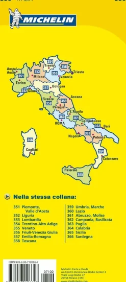Michelin Italië & Malta|Wegenkaart 356 Friuli-Venezia Giulia