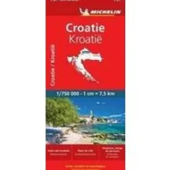 Michelin Balkan, Griekenland & Cyprus|Wegenkaart 757 Kroatië