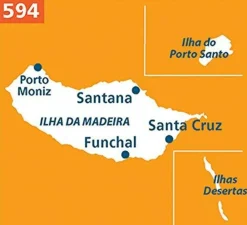 Michelin Spanje & Portugal|Wegenkaart 594 Madeira