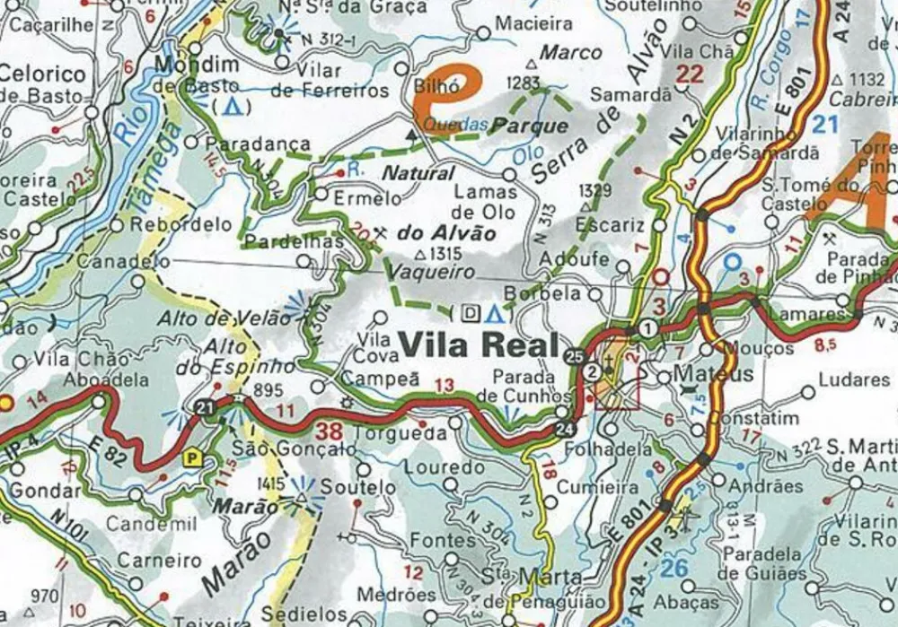 Michelin Spanje & Portugal|Wegenkaart 591 Noord-Portugal