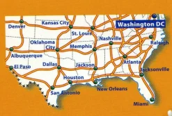 Michelin Verenigde Staten|Wegenkaart 584 Southeastern USA