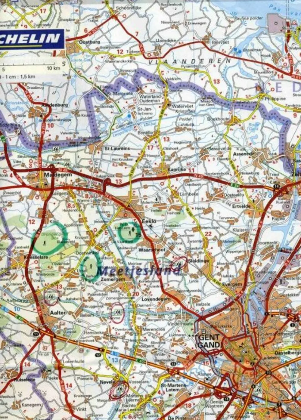 Michelin Benelux|Wegenkaart 374 Vlaams-Brabant