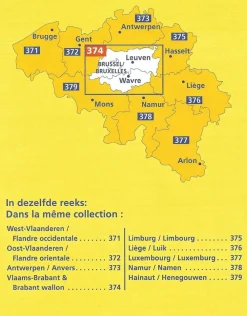 Michelin Benelux|Wegenkaart 374 Vlaams-Brabant