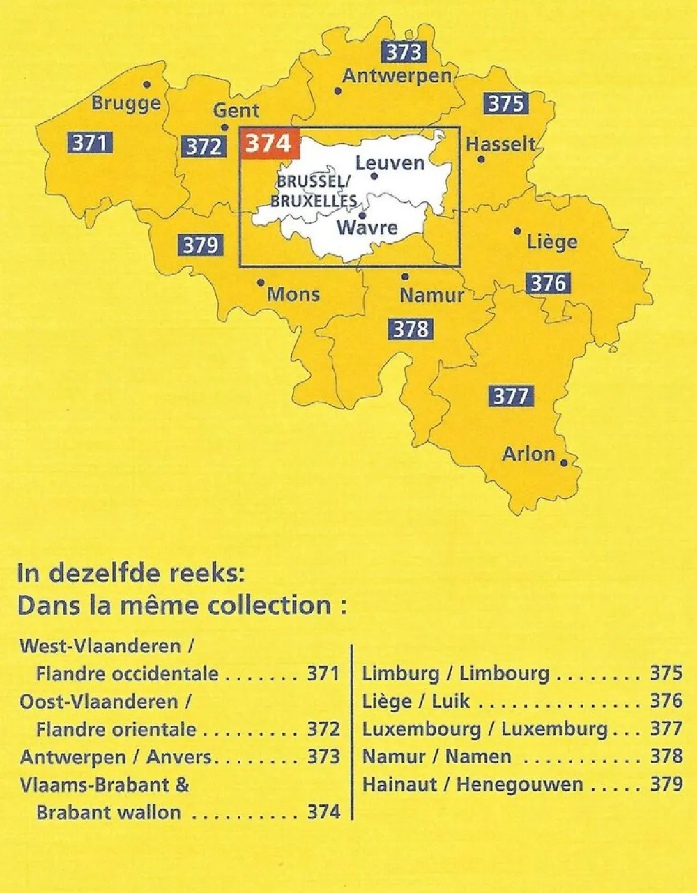 Michelin Benelux|Wegenkaart 374 Vlaams-Brabant