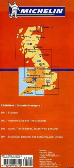 Michelin Groot-Brittanië & Ierland|Wegenkaart 503 Wales & South West England