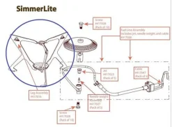 MSR Branderonderdelen|leg assy simmerlite/windpro