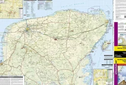 National Geographic Mexico|Landkaart Yucatan Noord Adventure Map