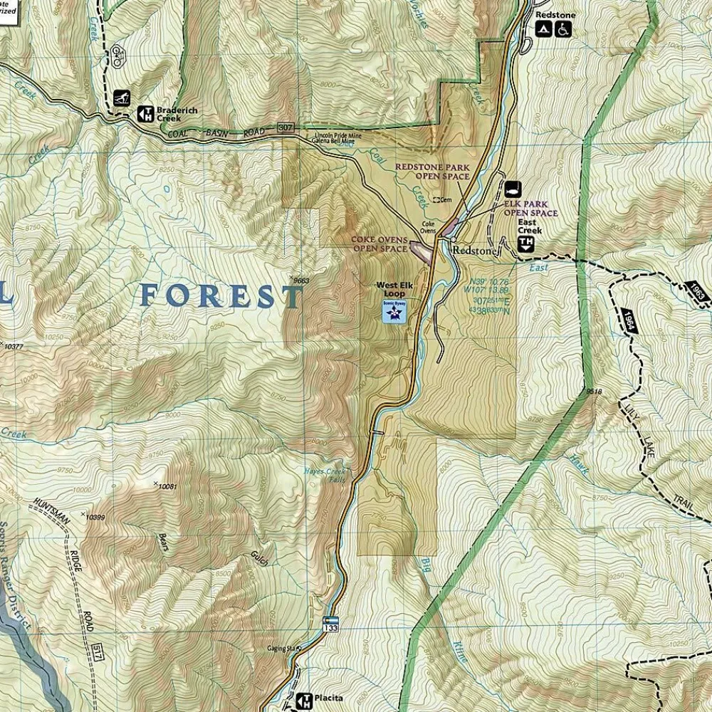 National Geographic Verenigde Staten|Wandelkaart 128 Maroon Bells - Redstond - Marble