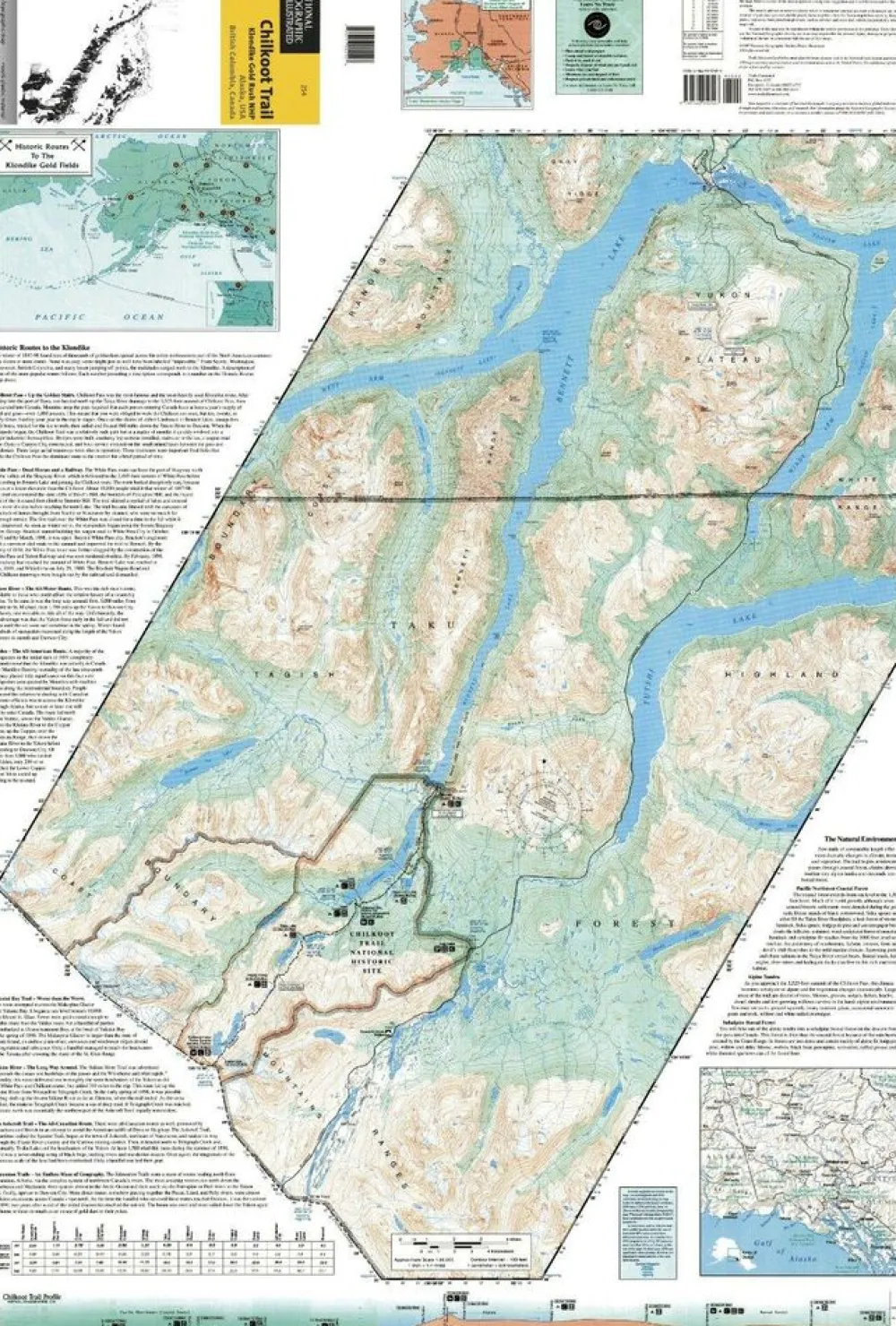 National Geographic Verenigde Staten|Wandelkaart 254 Chilkoot Trail Klondike