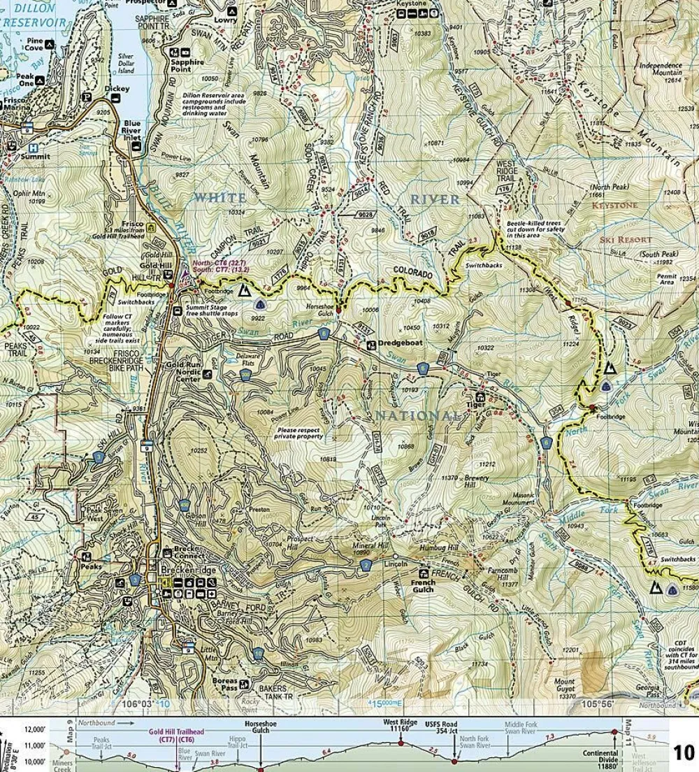 National Geographic Verenigde Staten|Wandelkaart Colorado Trail Noord - Monarch to Denver