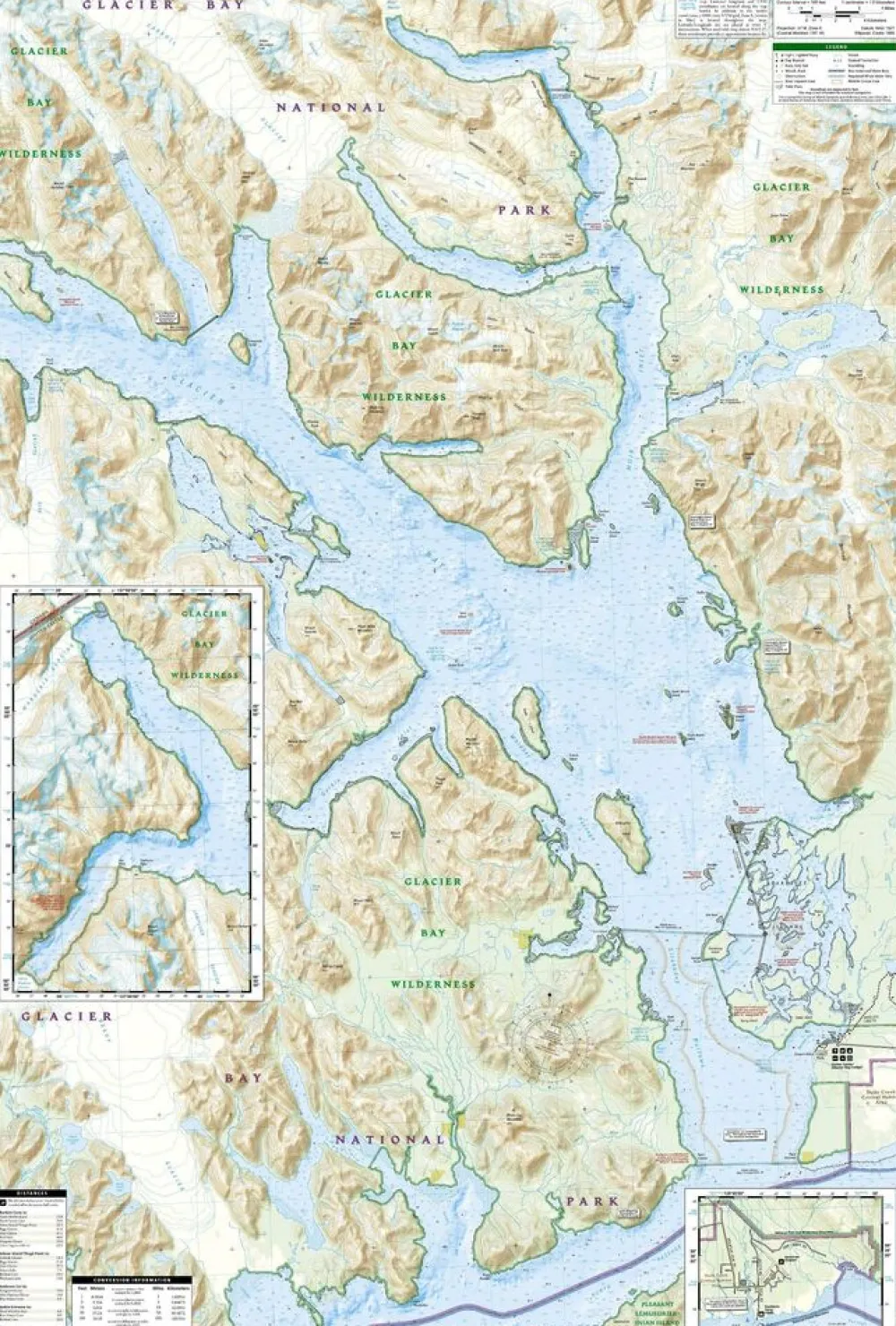 National Geographic Verenigde Staten|Wandelkaart 255 Glacier Bay NP