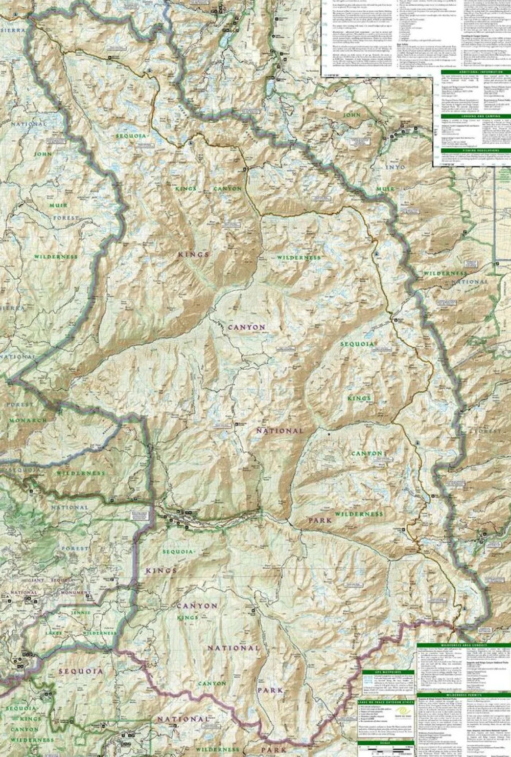 National Geographic Verenigde Staten|Wandelkaar 205 Sequoia - Kings Canyon NP