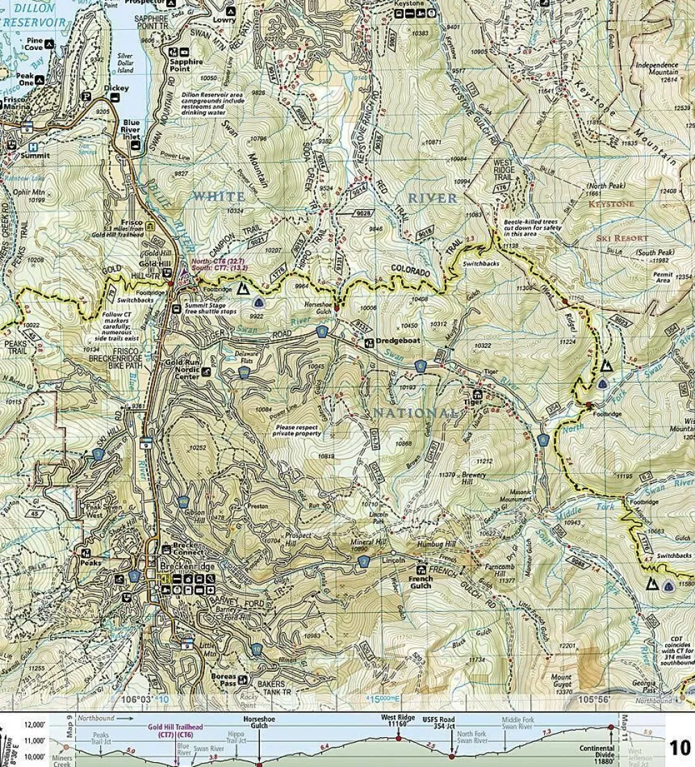 National Geographic Verenigde Staten|Wandelkaart Colorado Trail Zuid