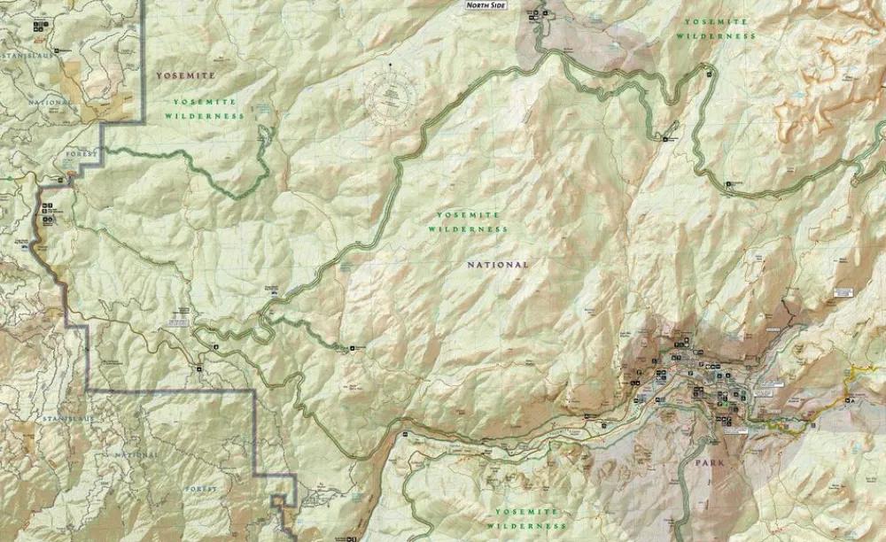 National Geographic Verenigde Staten|Wandelkaart 306 Yosemite Southwest